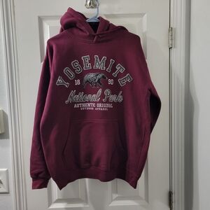 Yosemite National Park Burgundy Hoodie